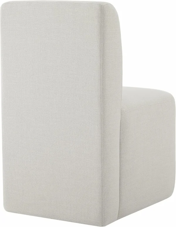 Dining Chairs with Casters Set of 2, FSC Certified Upholstered Armless Modern Rolling Dining Chairs with Rollers for Bedroom - Image 6